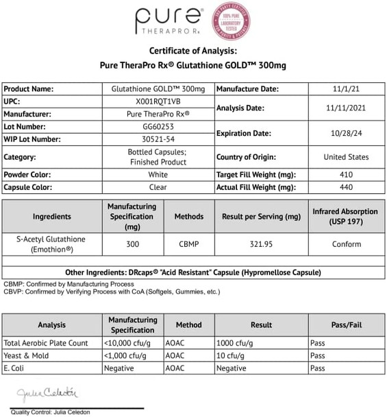 SAcetyl Glutathione Gold 300mg PER Capsule  60 DRcaps AcidResistant  ExtraStrength  Patented Acetylated Form of Glutathione Emothion  Pharmaceutical Grade  Freeof Harmful Stearates