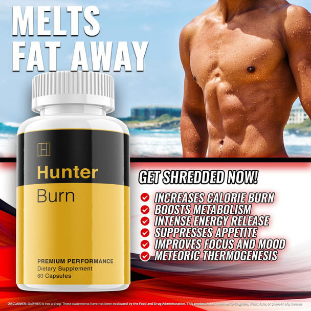 Hunter Burn Advanced Formula Supplement Pills 2 Pack