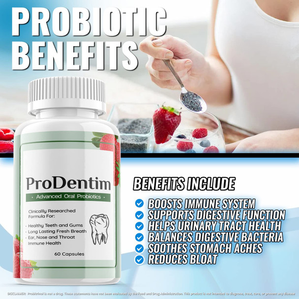 Prodentim Advanced Formula Probiotic Supplement Pills 2 Pack
