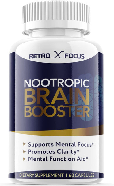 Retro X Focus Advanced Formula Nootropic Supplement Pills 1 Pack
