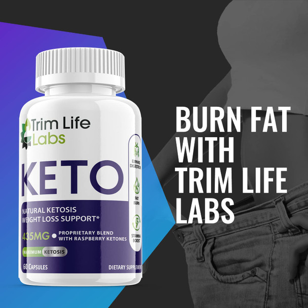 Trim Life Keto Advanced Formula Ketosis Supplement Pills 1 Pack