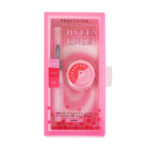 Profusion Cosmetics Water Activated Liner Duo TwoTone Liners Included Refillable Water Brush Berry
