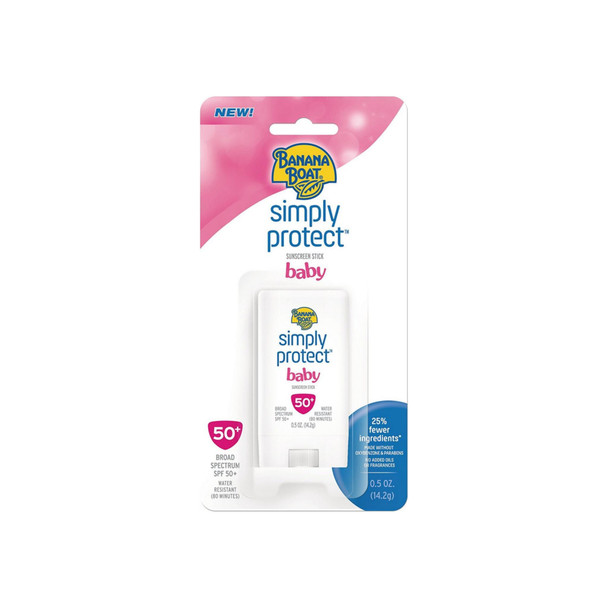 Banana Boat Simply Protect Mineral-Based Sunscreen Stick for Baby, SPF 50+ 0.50 oz