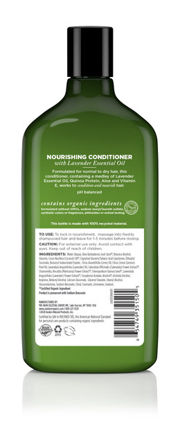 Avalon Organics Lavender Nourishing Shampoo & Conditioner Duo 11 oz