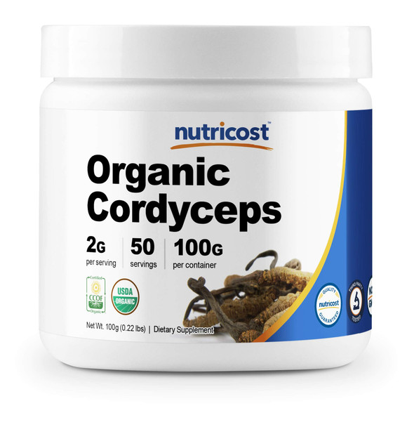 Nutricost Organic Cordyceps Powder 100 Grams - USDA Certified Organic, Non-GMO, Gluten Free