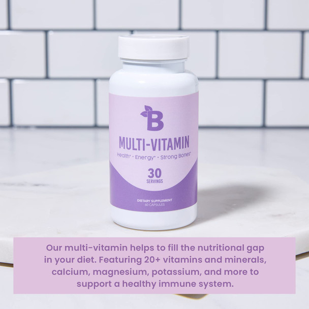 Bloom Nutrition Daily Multivitamin For Women  18 Essential Nutrient  60 Capsules