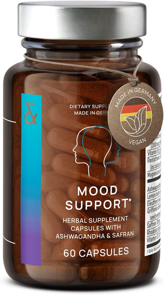 N5 Mood Support Supplement Depression and Anxiety Relief Serotonin Booster Anti Stress Natural Anti Depressant with Ashwagandha Saffron 5 HTP Other Powerful Herbs 60 Capsules Vegan