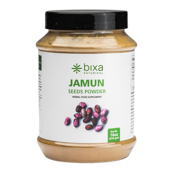 bixa BOTANICAL Jamun Powder Black Plum Eugenia Jambolana 200g 7 Oz Herbal Supplement for Normal Blood Sugar Level Supports Proper Digestion