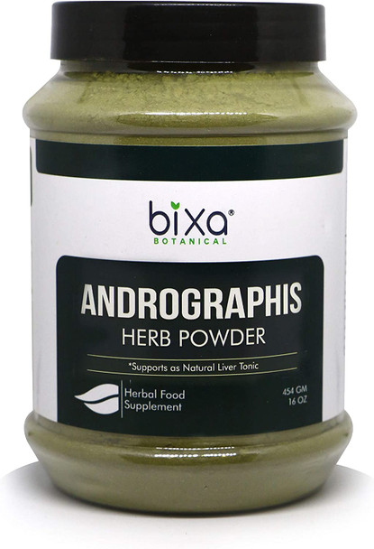Andrographis Powder 454g 16Oz  Andrographis Paniculata  Bitter Herb Kalmegh  Natural Liver Tonic Herbal Supplement  Ayurvedic herb for Digest toxins  Bixa Botanical