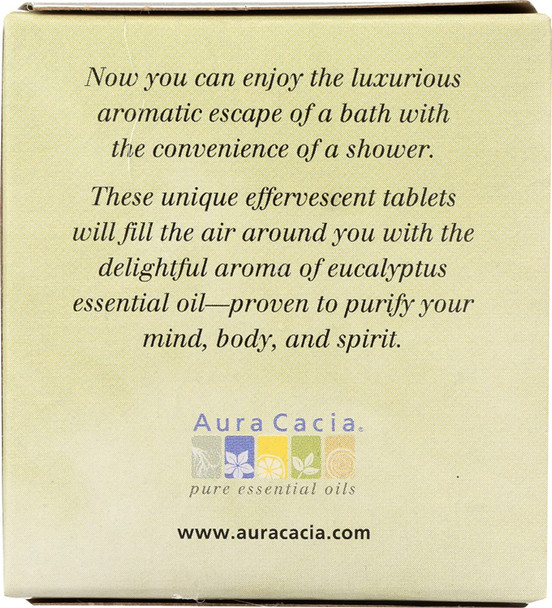 Aromatherapy Shower Tablets Purifying Eucalyptus by Aura Cacia 3 oz PACK OF 8