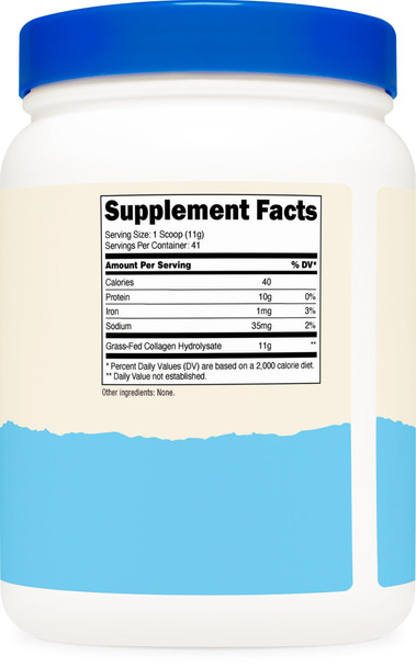 Nutricost Grass Fed Collagen Powder 1LB (454 G)  Grass Fed Bovine Collagen Hydrolysate (Unflavored)  Collagen Peptides Nutricost Grass Fed Collagen Powder 1LB (454 G)  Grass Fed Bovine Collagen Hydrolysate (Unflavored)  Collagen Peptides