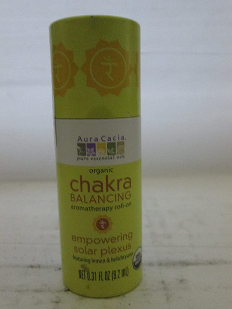 Aura Cacia Roll On Chakra Balancing Empowrng Solar Plexs Organic 0.31 Fl Oz