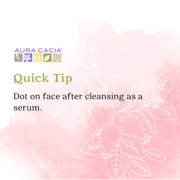 Aura Cacia Organic Rosehip Skin Care Oil GC/MS Tested for Purity 30ml 1 fl. oz.