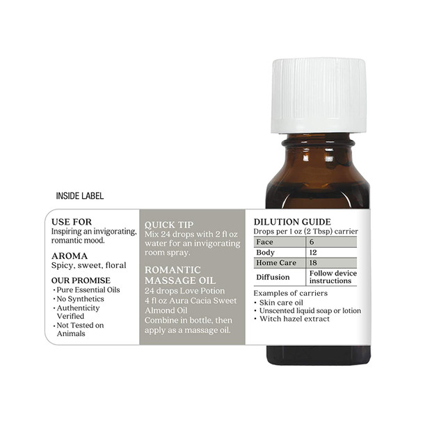 Aura Cacia Love Potion Essential Oil Blend 0.5 fl. oz.