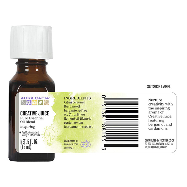 Aura Cacia Creative Juice Essential Oil Blend 0.5 fl. oz.