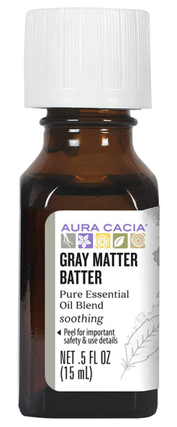 Aura Cacia Gray Matter Batter Essential Oil Blend  0.5 fl. oz.