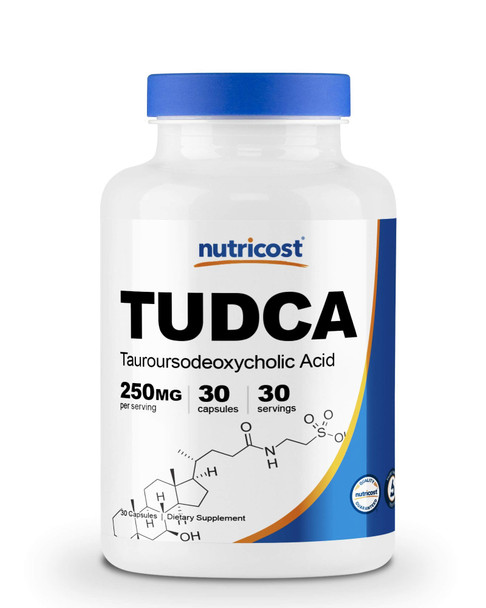 Nutricost Tudca 250mg 30 Capsules (Tauroursodeoxycholic Acid) - Gluten Free Non-GMO