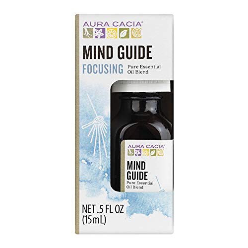 Aura Cacia Mind Guide Essential Oil Blend GC/MS Tested for Purity 15ml 0.5 fl. oz. in Box