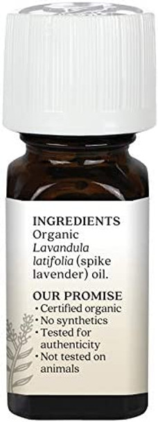 Aura Cacia  Organic Pure Spike Lavender Essential Oil 0.25 fl. oz. Lavandula latifolia
