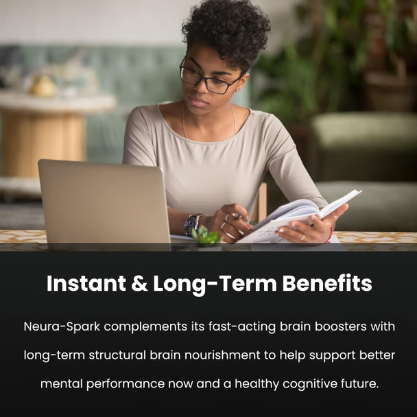 Neuraspark Premium Brain Supplement For Focus, Memory & Mental Energy - Nootropic Brain Booster For Performance - Ginkgo Biloba, St John'S Wort, Dmae, Rhodiola & More - 30 Capsules