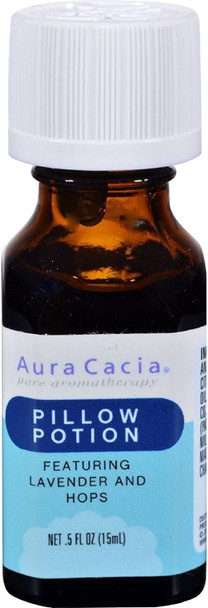 Aura Cacia Essential Solutions Pillow Potion Essential Oil 0.5 Ounce 3 per case.