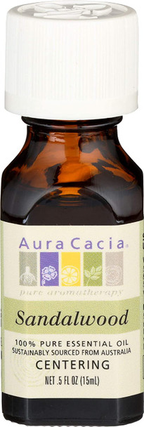 Aura Cacia  Essential Oil  Sandalwood  .5 oz