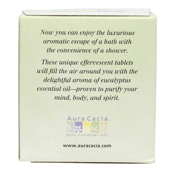 Aura Cacia Purifying Eucalyptus Shower Tablet Pure Essential Oils Contains 3 IndividuallyWrapped 1 oz. Tablets