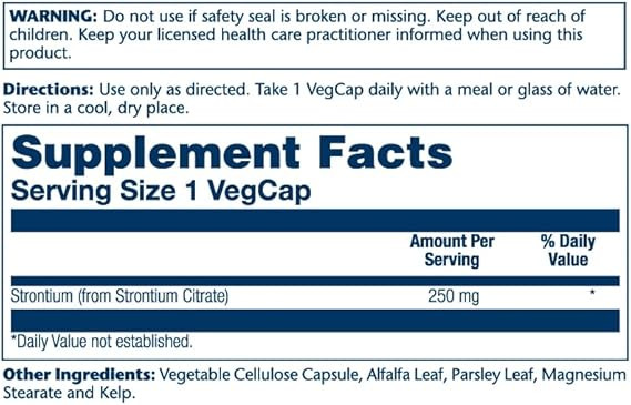 Solaray Strontium Citrate 60 cap (2 Pack)
