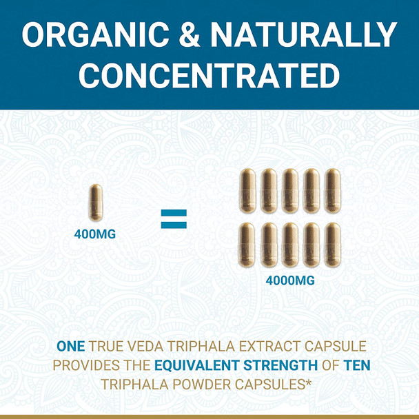 Triphala Capsules  USDA Organic Certified  Vegan Triphala Tablets  100 Natural Herbal Triphala Guggulu Supplement  Natural Fusion Extract Potency  Ayurveda  60 Caps  Trifala Churna
