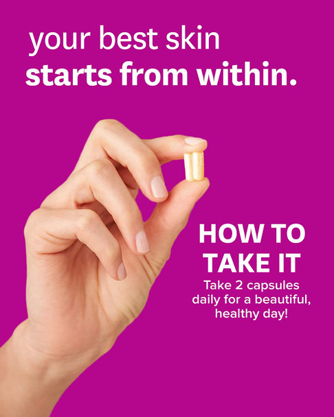 Zenwise Probiotics Beauty from Within Vegan Natural Collagen Support Hyaluronic Acid Fine Line and Wrinkle Repair Digestive Health for Women 60 Capsules