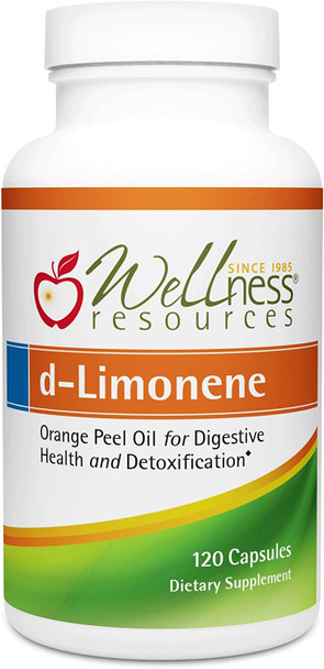 High Potency dLimonene Capsules 1000mg 120 Capsules Orange Peel Extract for Digestive Health Heartburn Acid Reflux Detoxification