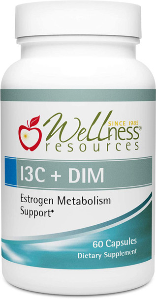 I3C  DIM for Healthy Estrogen Metabolism Detoxification 60 Capsules  300mg I3C  100mg DIM  Vegan GlutenFree