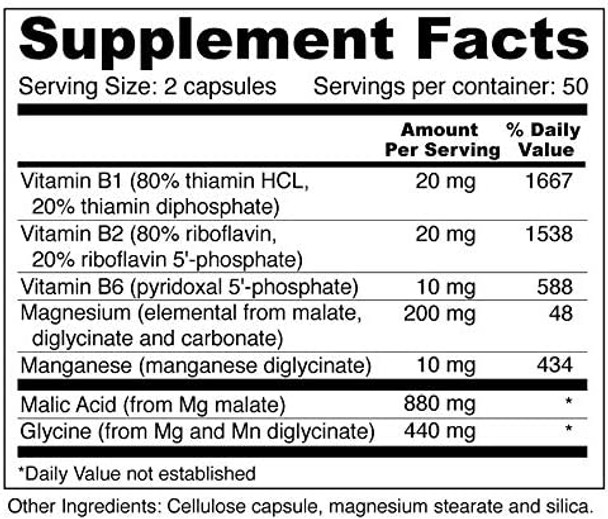 Muscle Mag  Highly Absorbable Magnesium Formula For Muscles And Cardiovascular Heath  With Magnesium Malate  Glycinate 100 Capsules