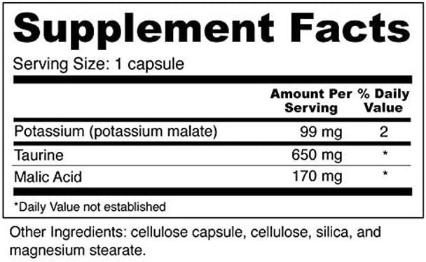 Potassium Plus with Taurine and Malic Acid 90 Capsules