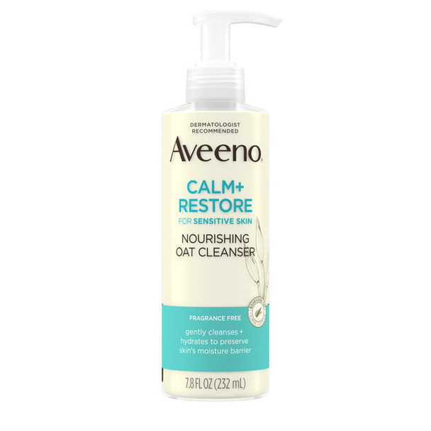 Aveeno Calm + Restore Nourishing Oat Sensitive Skin Cleanser, 7.8 fl. oz