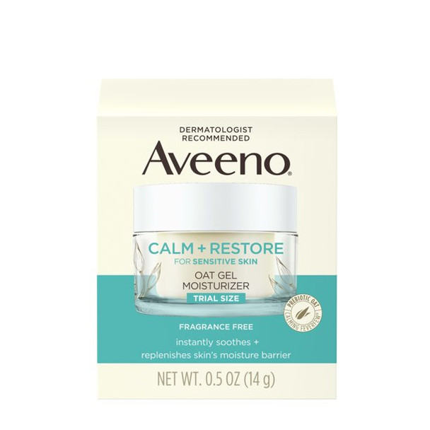 Aveeno Calm + Restore Oat Gel Face Moisturizer Sensitive Skin  0.5 oz Aveeno Calm + Restore Oat Gel Face Moisturizer Sensitive Skin  0.5 oz