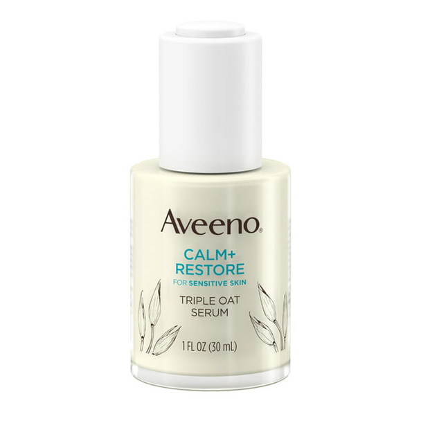 Aveeno Calm + Restore Triple Oat Sensitive Skin Face Serum, 1 fl. oz