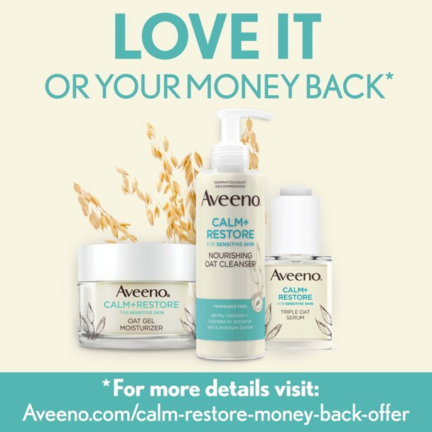 Aveeno Calm + Restore Triple Oat Sensitive Skin Face Serum, 1 fl. oz