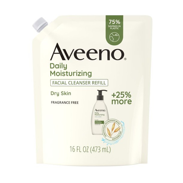 Aveeno Daily Moisturizing Face Wash Refill, Soothing Oat, 16 fl. oz