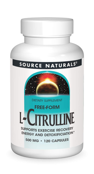 Source Naturals L-Citrulline 500mg - Nitric Oxcide Booster - 120 Capsules