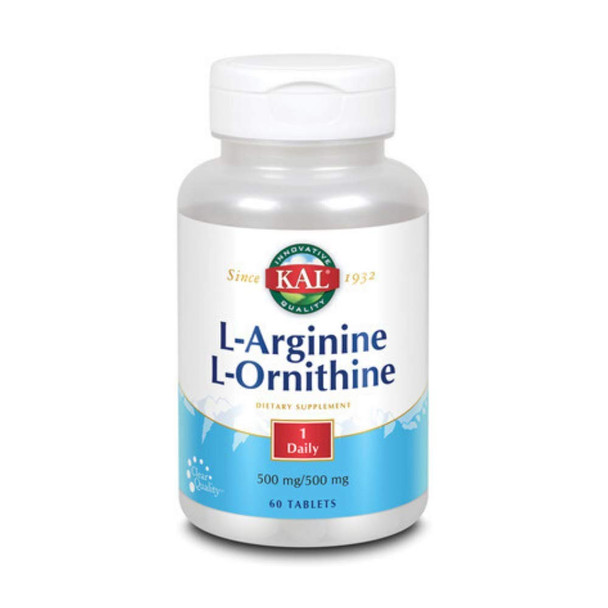 Kal 1000 Mg L-arginine L-ornithine Tablets, 60 Count