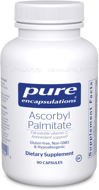 Pure Encapsulations - Ascorbyl Palmitate - Hypoallergenic Fat-Soluble Vitamin C Supplement - 90 Capsules