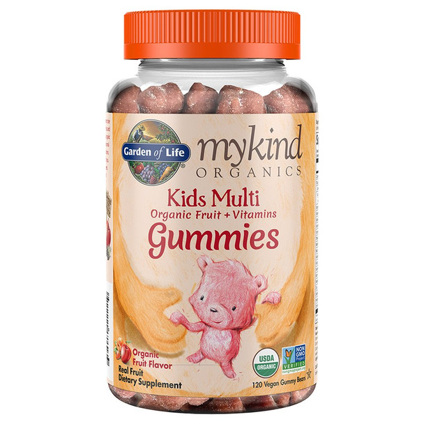 Garden of Life mykind Organics Kids Gummy Vitamins, Fruit, 120 Count