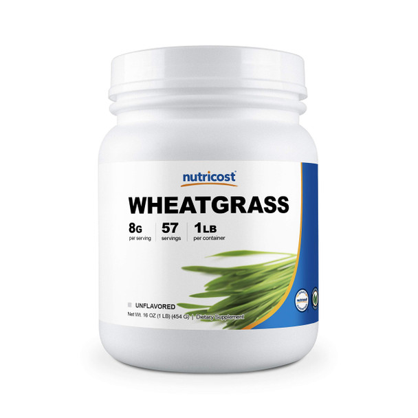 Nutricost Wheatgrass Powder 1 LB - Non GMO, Superfood