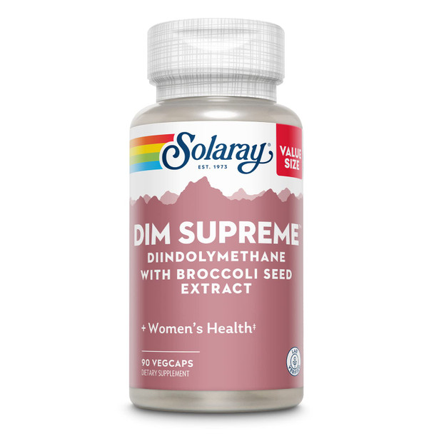 Solaray DIM Supreme 100mg | Menopause & Estrogen Metabolism Supplement with Broccoli Seed Extract | 60 VegCaps