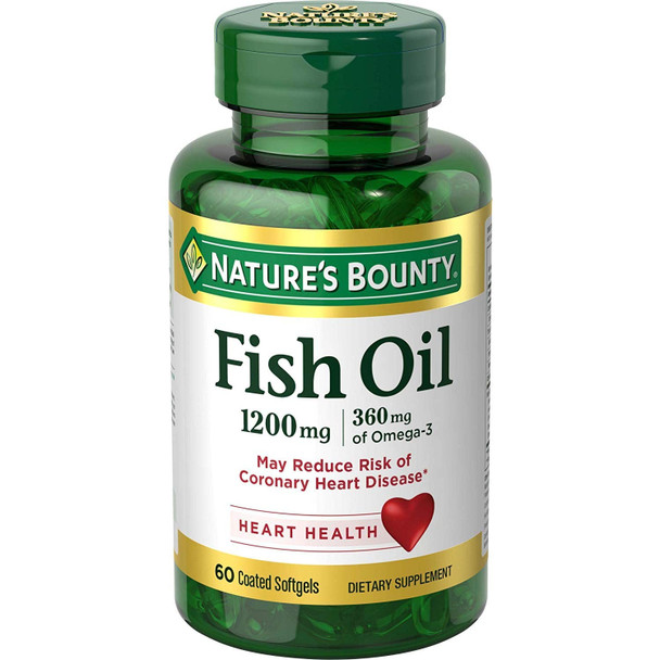 Nature's Bounty Fish Oil, 1200mg, Softgels, 60 ea (Pack of 2) Nature's Bounty Fish Oil, 1200mg, Softgels, 60 ea (Pack of 2)