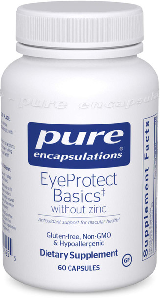 Pure Encapsulations - EyeProtect Basics Without Zinc - Key Antioxidant Support for Eye Health - 60 Capsules