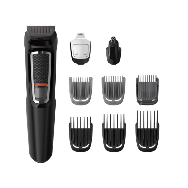 Philips MULTIGROOM Series 3000 9-in-1, Face and Hair MG3740/15 MULTIGROOM Series 3000 9-in-1, Face and Hair MG3740/15, Black, Rectangle, Beard,Ear,Eyebrow,Moustache,Nose, Stainless steel,