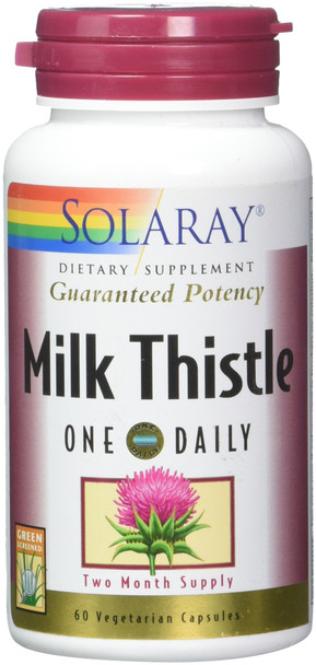 Solaray, Milk Thistle One Daily Vegetable Capsules, 60 Count