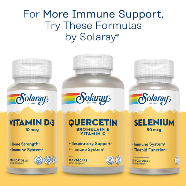 Zinc 50mg Solaray 100 Veg Cap - Pack of 3